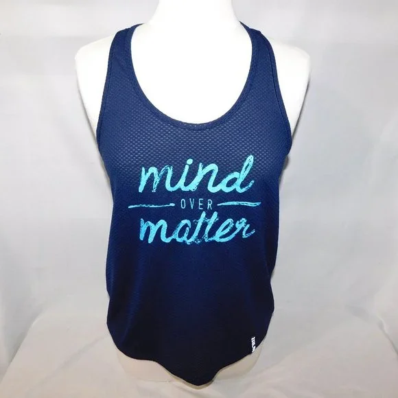 Under Armour Womens Heat Gear S Blue Activewear Running Mind over Matter Tank - Picture 1 of 7